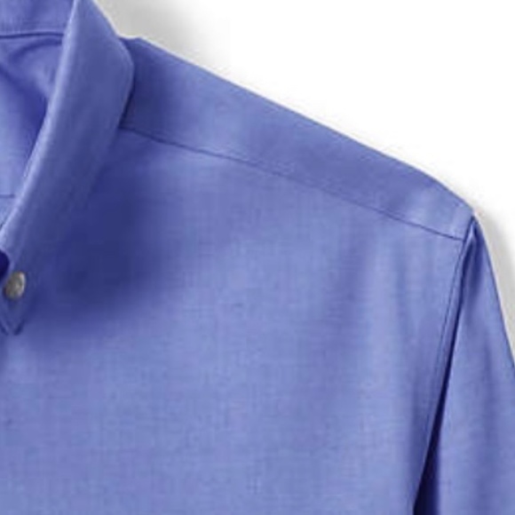 BACK TO SCHOOL UNIFORM Lands' End Blue Cotton Shirt - Picture 2 of 3